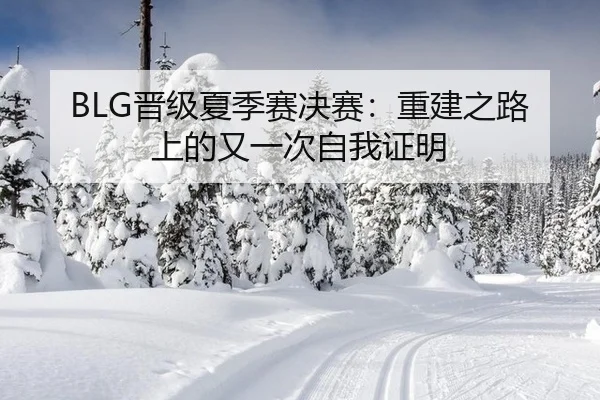 BLG晋级夏季赛决赛：重建之路上的又一次自我证明